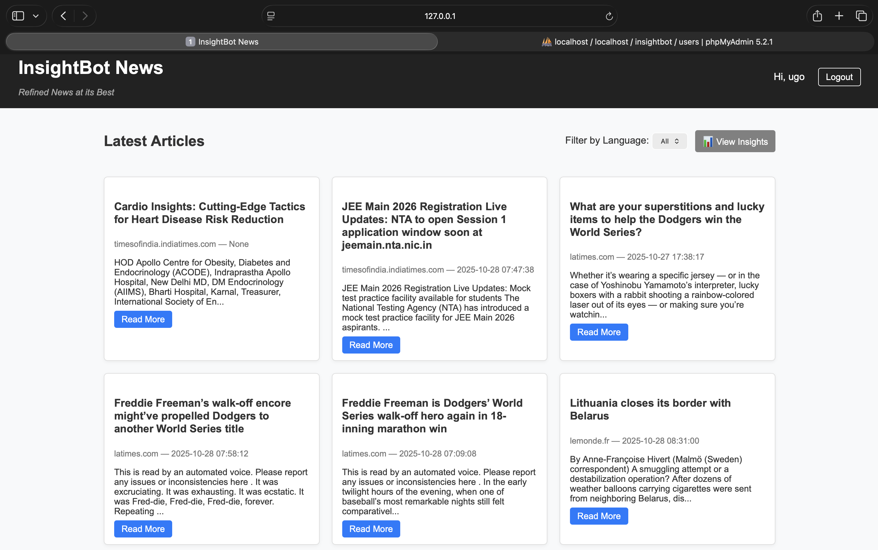 InsightBot Homepage