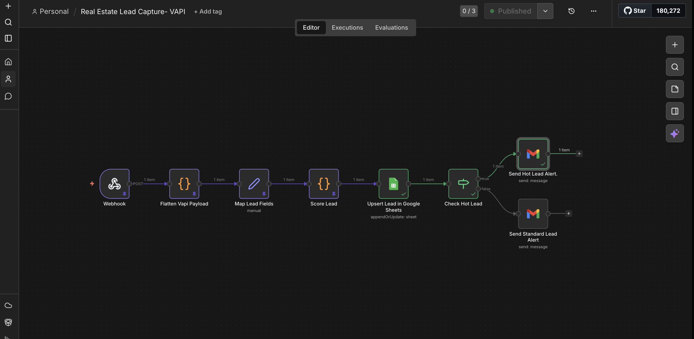 n8n workflow for AI voice lead capture
