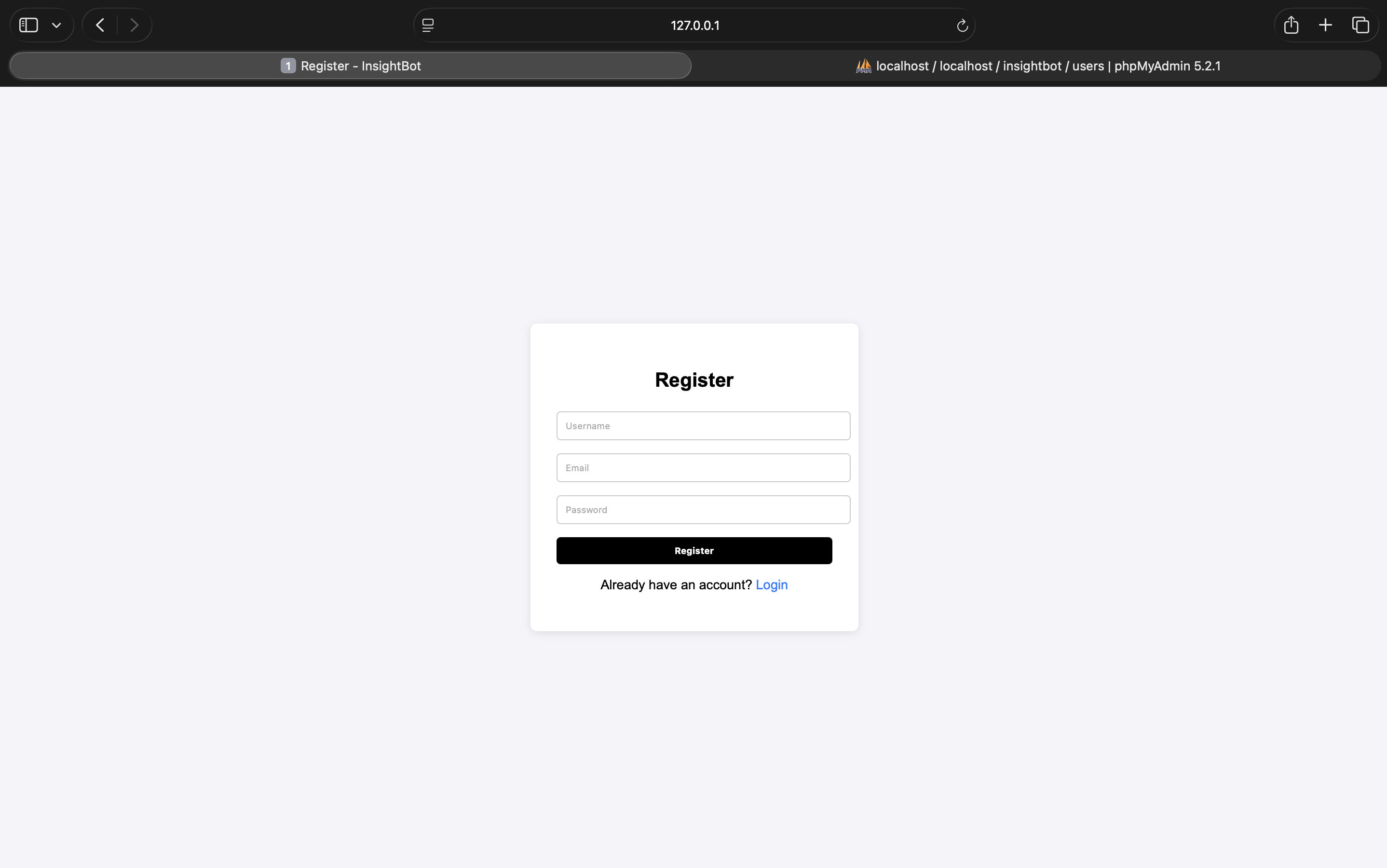 Register Page